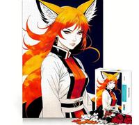 Anime Fox Girl 1000 Piece Puzzle For Adults Mind Skill Play Laser Cut for Flawless Fit Rewarding Activity for Rainy Days (50x75cm)