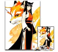 Anime Fox Girl 1000Pc Adults Jigsaw Puzzle Puzzles for Adults Perfect for Family Fun on Christmas Thanksgiving Birthdays & Easter 1000 PCS(75x50cm)