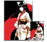 Anime Fox Girl Jigsaw Puzzles for Adults 1000 Piece Jigsaw Puzzles Family Activity Brain Teaser Home Decor 1000 PCS(75x50cm)