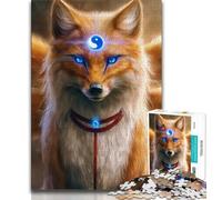 Anime Fox God 1000 Piece Jigsaw Puzzles for Teenagers,Family Game Stress Reliever Difficult Challenge Artists Collection,Fine Art (38x26cm)