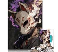 Anime Fox Mask Boy 1000 Piece Jigsaw Puzzle for Adults Teens,Decompressing Intellectual Educational Toy Secret Santa Gifts 50x75cm
