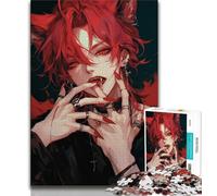 Anime Fox Mask Girl Adult Jigsaw Puzzles 1000 Pieces,Stress Reliever Difficult Challenge Deal As Gifts for The Whole Family (50x75cm)