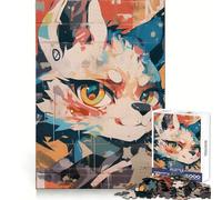 Anime Fox Mural Jigsaw Puzzles 1000 Piece for Teenagers Brain Teasing Quiet Fun Smooth Edges Birthday Gift (38x26cm)