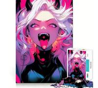 Anime Futuristic Cute Girl Jigsaw Puzzle 1000 Think Boost Game Tight Lock No Loose Pieces Interactive Brain Challenge for Home (38x26cm)