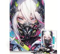 Anime Futuristic Cute Girl Jigsaw Puzzles 1000 Mental Focus Game Precision Cut Smooth Edges Meaningful Connection Building Game (38x26cm)