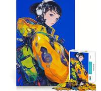 Anime Futuristic Style Adults 1000 Pieces Puzzle Mind Training Fun Burr Free Clean Cut Pieces Heartwarming Gathering Activity (50x75cm)