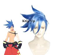 Anime Galo Thymos Wig Promare Burning Rescue Cosplay Blue Synthetic Heat Resistant Hair Wigs