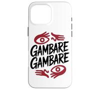 Anime GAMBARE GAMBARE Japanese Motivation Case for iPhone 16 Pro Max