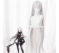 Anime Game Arknights Cosplay Warfarin Costume Wigs Long Silver White Heat Resistant Synthetic Hair for Adult Role Play Wig