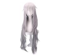 Anime Game Arknights Lappland Cosplay Wig, Grey Long Hair Wigs, Halloween Costume Party Role Play Accessory