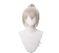 Anime Game Arknights Pioneer Grani Cosplay Wig Light Gray Gradient Heat-resistant Fiber Hair Halloween Play Costume Wigs Perucas KUZW00574