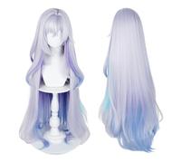 Anime Game Character Cosplay Wig - High-Temperature Fiber with 2 Wig Caps for Conventions, Cosplay Events, and Themed Parties (Skirk)