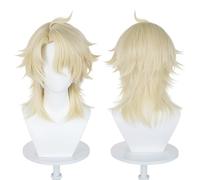 Anime Game Character Cosplay Wig - High-Temperature Fiber with 2 Wig Caps for Conventions, Cosplay Events, and Themed Parties (Varka)