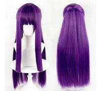Anime Game Frieren: Beyond Journey's End Fern Cosplay Wig Long Purple Wig Heat Resistant Synthetic Wigs for Halloween Costume Party Role Play+Wig Cap