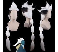 Anime Game Hatake Kakashi White Cosplay Wig Synthetic Hair Halloween Costume Party Play Wigs OneSize white8
