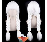 Anime Game Hatake Kakashi White Cosplay Wig Synthetic Hair Halloween Costume Party Play Wigs OneSize white1