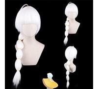 Anime Game Hatake Kakashi White Cosplay Wig Synthetic Hair Halloween Costume Party Play Wigs OneSize white7