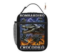 Anime Game Italian Lunch Bagwith Keychain,Cartoon Hedgehog Reusable Portable Lunch Bag Insulated Lunch Box Tote Leakproof Freezable Cooler. (A)