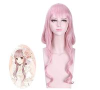 Anime Game Miracle Nikki Cosplay Wig Lolita Pink Long Synthetic Hair Halloween Party Costume Play Wigs for Women