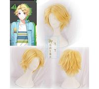 Anime Game Mystic Messenger Cosplay Wigs Saeran Ray Wig Short White Mix Pink Heat Resistant Synthetic Hair Cosplay Wig + Wig Cap yoosung