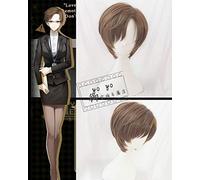 Anime Game Mystic Messenger Cosplay Wigs Saeran Ray Wig Short White Mix Pink Heat Resistant Synthetic Hair Cosplay Wig + Wig Cap jaehee