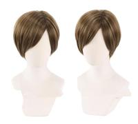 Anime Game Resident Evil Leon Scott Kennedy Cosplay Wig Heat Resistant Synthetic Wig Halloween Christmas Weekend Costume Party Role Play