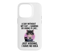 Anime Gamer Design for Cat Lovers Video Gaming Lover Case for iPhone 14 Pro