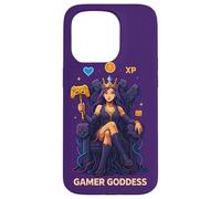 Anime Gamer Queen Video Game Player XP Throne Gamer Goddess Case for iPhone 15 Pro
