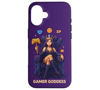 Anime Gamer Queen Video Game Player XP Throne Gamer Goddess Case for iPhone 16