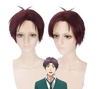 Anime Gekkan Shoujo Nozaki-Kun Synthetic Wig Brown Red Short Hair Wakamatsu Hirotaka Cosplay Wigs Party Costume Wig Pl-378