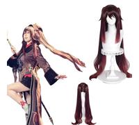 Anime Genshin Impact Hu Tao Cosplay Wig for All Characters Halloween Carnival Party for Women Girls and Boys