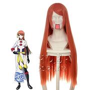 Anime Gintama Kagura Cosplay Wigs Long Orange Heat-resistant Fiber Hair Perucas Halloween Party Costume Wig KUZZ036W