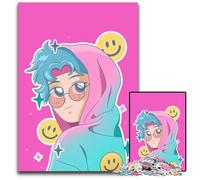 Anime Girl 1000Pc Adults Jigsaw Puzzle Difficult Puzzles for Adults Birthday Gift Idea Challenging Brain Teaser Game 1000 PCS(75x50cm)
