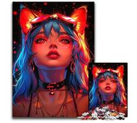 Anime Girl 1000Pc Adults Jigsaw Puzzle Puzzles for Adults Perfect for Family Fun on Christmas Thanksgiving Birthdays & Easter 1000 PCS(38x26cm)