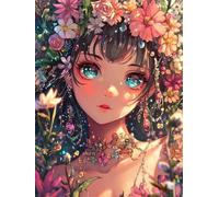 Anime Girl 4000 Piece Jigsaw Puzzles for Adults, Colourful, Challenging & Brainteasing Adult puzzles 4000 Pieces Flower, Fun jigsaws for The Whole Family 56x34 inch
