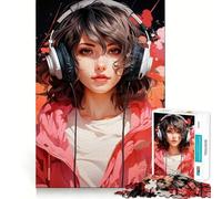 Anime Girl Ai Jigsaw 1000 Pieces Memory Skill Fun Smooth Edge Perfect Interlock Fun-filled Way to Fill Empty Hours (38x52cm)