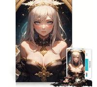 Anime Girl Artemis Jigsaw Puzzle 1000 Piece Creative Skill Toy Clean Cut Sturdy Components Travel-friendly Brain Game Gift (38x52cm)