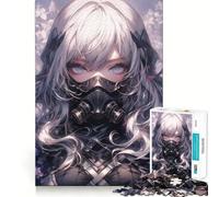 Anime Girl Assassin Jigsaw for Teenagers 1000 Pieces Mind Boost Fun Clean Cut Sturdy Components Heartwarming Gathering Activity (38x26cm)