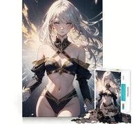 Anime Girl Athena Jigsaw for Adults 1000 Pieces Brain Memory Game Laser Cut for Flawless Fit Unique Gift for Stress Relief (38x26cm)