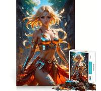 Anime Girl Bathed in Magic 1000-piece Jigsaw Puzzles Brain Training Fun Tight Interlock No Gaps Bonding Activity for Loved Ones (50x75cm)