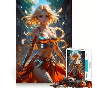 Anime Girl Bathed in Magic Jigsaw 1000 Pieces for Teenagers Mental Boost Game Firm Fit Secure Assembly Family Fun Night Activity (38x26cm)