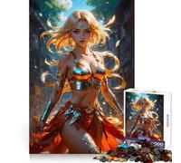Anime Girl Bathed in Magic Jigsaw Puzzles 1000 Piece for Teenagers Mind Challenge Relaxed Leisure Seamless Fit Fine Xmas Gift (50x75cm)