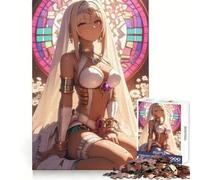 Anime Girl Bride in White Gaming 1000 Teenager Pieces Jigsaw Puzzle Boost Memory Happy Idle Time Quality Cut Chic Xmas Gift (50x75cm)