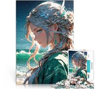 Anime Girl by the Sea2000 Piece Jigsaws for Adults Challenging Game and Family Play Every Piece is Unique - Challenging Family Fun Game 70x100cm