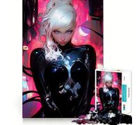 Anime Girl Cute Jigsaw Puzzles 1000 Cognitive Skill Toy Smooth Burr Free Surface Relaxing Indoor Group Activity (38x52cm)