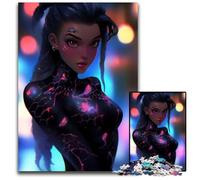 Anime Girl Cute JigsawPuzzle 1000 Pieces for Adults Wooden Jigsaw Creative Family GameHome Decor for Teenagers 1000 PCS(75x50cm)