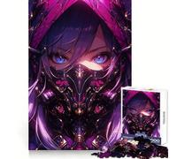 Anime Girl Cybergoth Demon Jigsaw 1000 Pieces for Adults Cognitive Recall Peaceful Escape Sharp Cut Seasonal Gift (38x26cm)