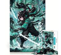 Anime Girl Cyberpunk Ninja 1000 Piece Adult Puzzles Logic Puzzle Play Precision Cut Smooth Edges for Family Gatherings (50x75cm)
