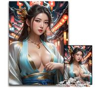 Anime Girl Dragon Empress JigsawPuzzle 1000 Pieces for Adults Wooden Jigsaw Family Game Night Fun DIY Decorative Artwork 1000 PCS(75x50cm)