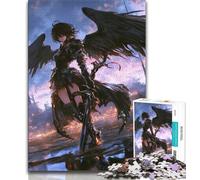 Anime Girl Dragon JigsawPuzzle 1000 Pieces for Teenagers,Challenging To Complete But Fun And Humorous Birthday Present,Gifts,Wall Art (50x75cm)